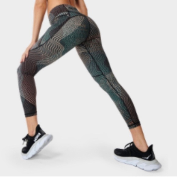 Sweaty Betty Power 7/8 Workout Leggings geo shadow women’s size 6 - Picture 1 of 6